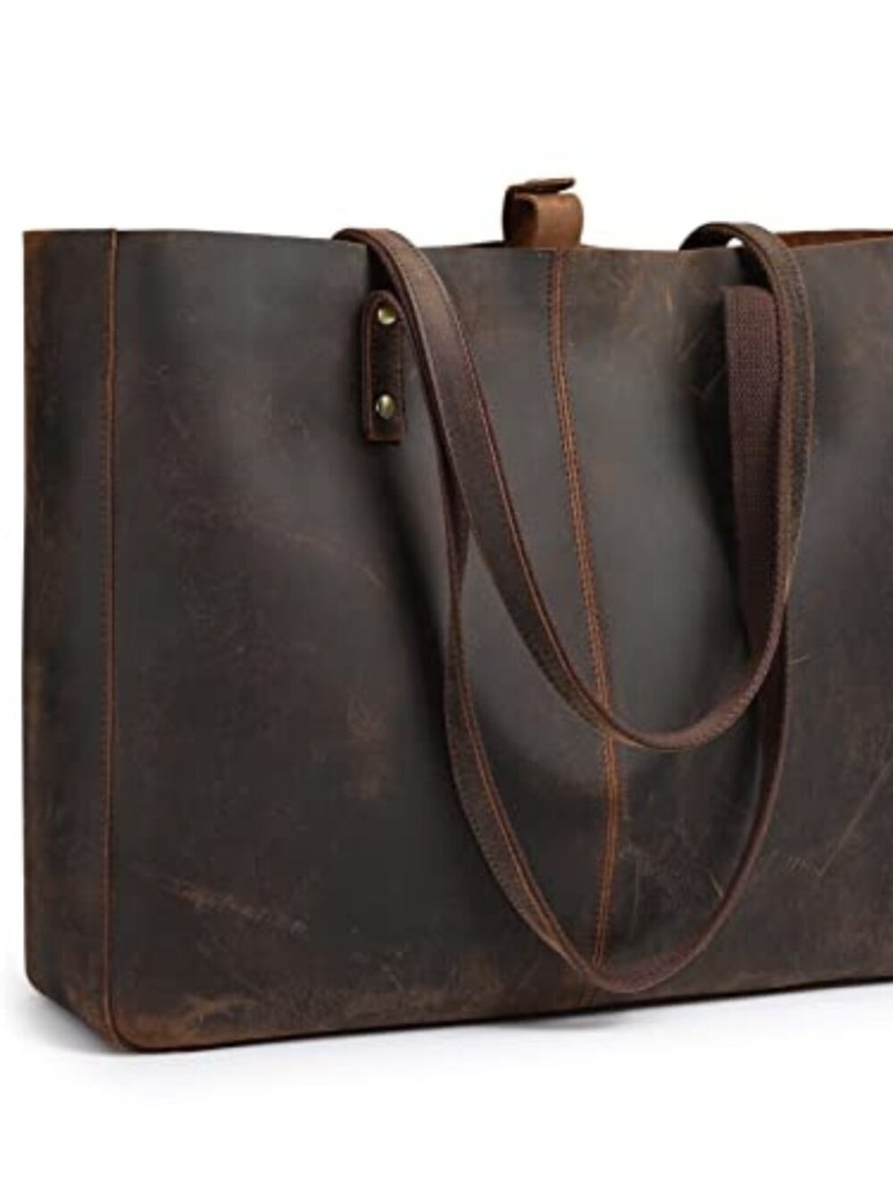 Genuine Leather Shoulder Tote Bag for Women Large Handbag Work Purse